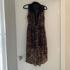 Cheetah dress HIGH LOW